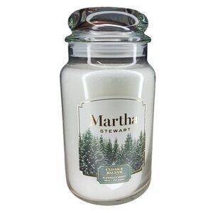 Martha Stewart Cedar & Balsam Scented Candle Double Wicked 26 oz Glass Jar
